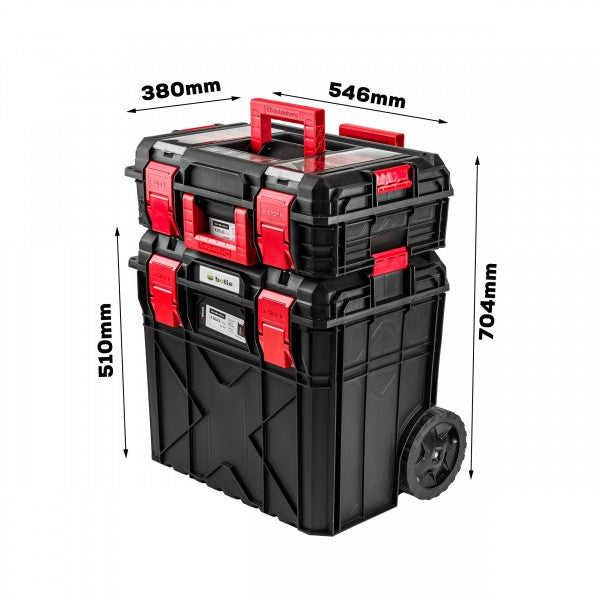 Gereedschapskist 54,6x38x70,4 cm Zwart